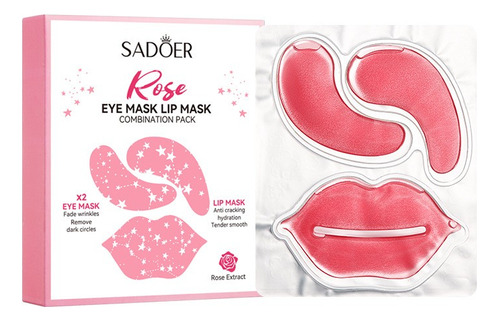 Set Combinado De Mascarillas Labiales Rose Eye Mask Para El