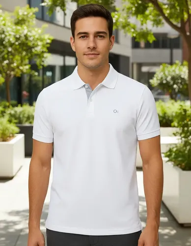 Camisa Gola Polo Social Masculina Slim Algodão Casual Ogochi