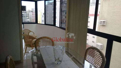 Apartamento Com 3 Dormitórios À Venda, 68 M² Por R$ 415.000 - Embaré - Santos/sp - Ap0338