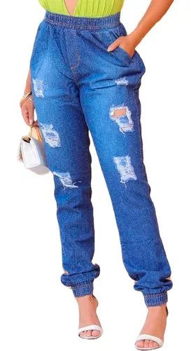 Calça jogger cheap feminina rasgada