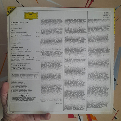 Lp Ravel, Bolero. 100% Testado, Não Estala, Não Pula. Mint! Estandar (Usado)