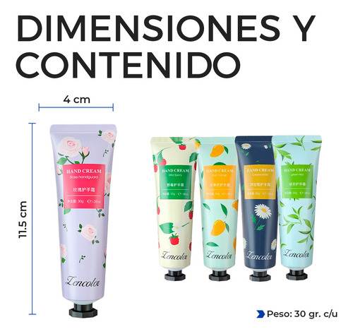 Set 5 Cremas Zencolor Para Manos De Bolsillo Hidrata Repara Combo B