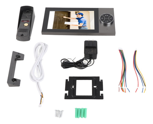 Sistema De Timbre Con Videoportero, Intercomunicador, 4 Cabl