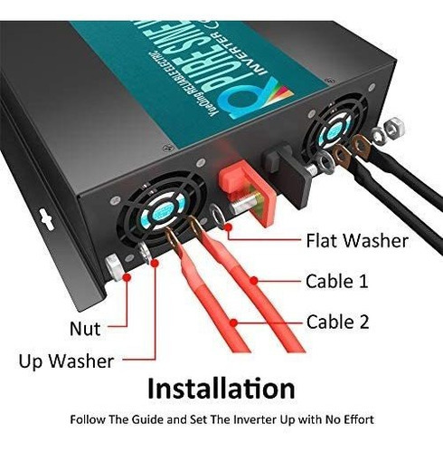 Inversor De Onda Wzrelb 3000watt 24 V Cc A 120 V Ac -negro Brand Wzrelb