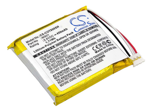 Cs Battery Bateria Repuesto Para Co'dio K8 T8 450mah