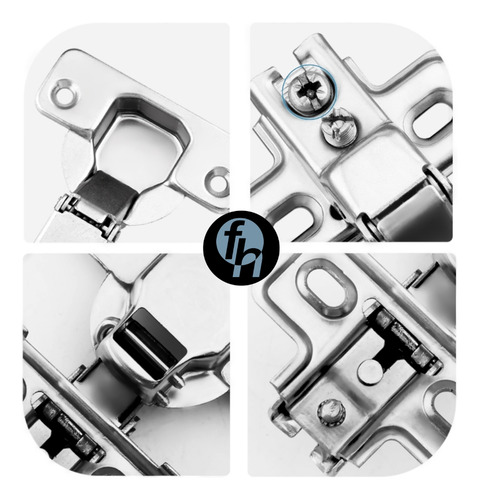 Bisagra Bidimensional Brazo Pata Corta Con Tornillos 1 Par