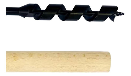 Hx Taladro De Sinfín Manual Con Mango De Madera, 25 X 230 Mm