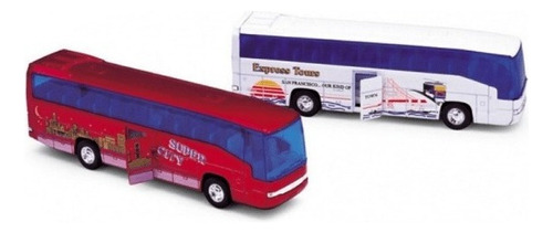 Autobus Colectivo Metálico Welly Escala 1:60 - Del Tomate Color Blanco