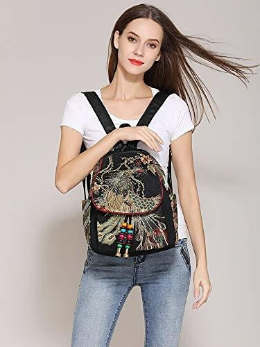 Goodhan Vintage Mujer Bordado Mochila De Viaje Bolso Bolsa D