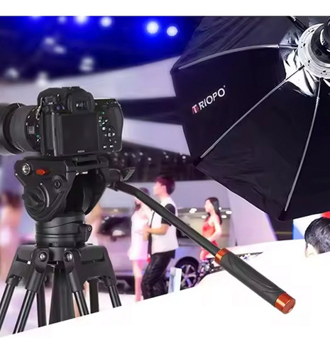 Tripode Profesional Triopo Dv965 Y Cabezal Hidraulico Hy550 Color Negro