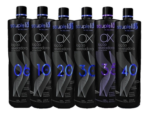 Ox Soupleliss Loção Reveladora Cremosa Profissional 900ml Tom 35 Volumes