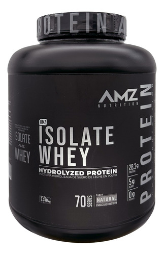Proteina Amz Isolate Whey 5lbs 2.3kg 70 Serv Sabor Natural