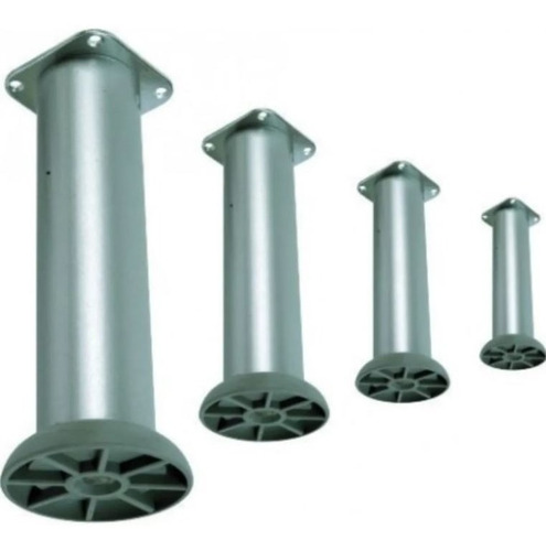 Pata Para Mueble 10 Cm Tubular Reforzada - Gris