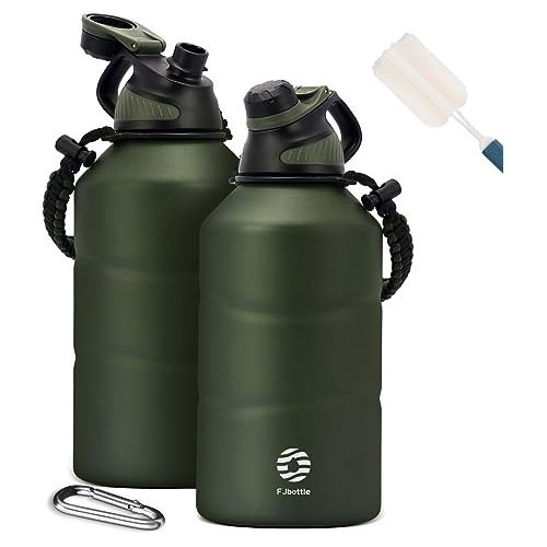 Fjbottle Aislado Media Botella De Agua De Galón 64oz 63y2h