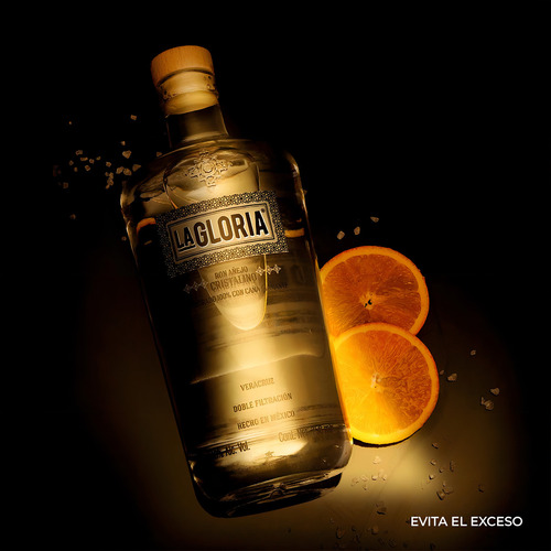 Ron La Gloria Añejo Cristalino, 12 Botellas de 750 Ml