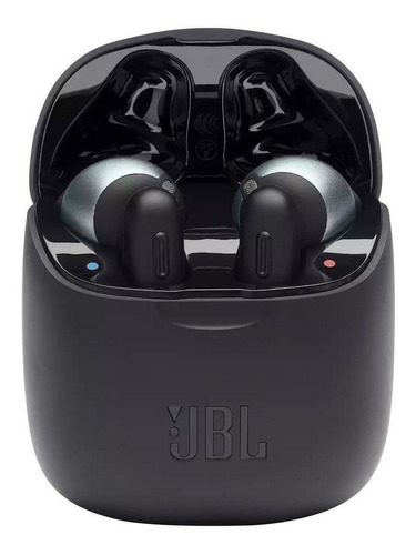 Audífonos in-ear inalámbricos JBL Tune 220TWS 220 negro con luz  verde oscuro