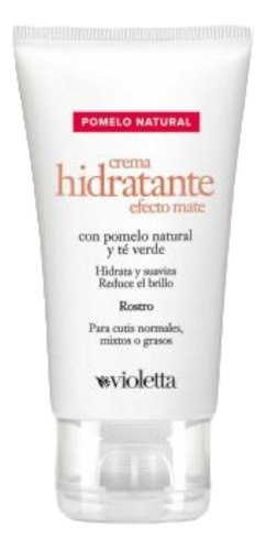 Crema Hidratante Mate Pomelo Natural Violetta 