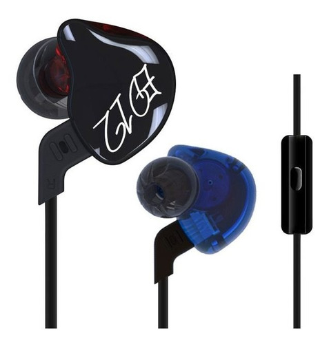 Audífonos Monitores Kz Ed12 Bicolor Con Micrófono Con Microfono