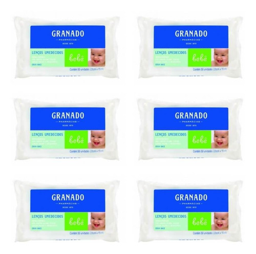 Granado Bebê Erva Doce Lenços Umedecidos C/50 (kit C/06)