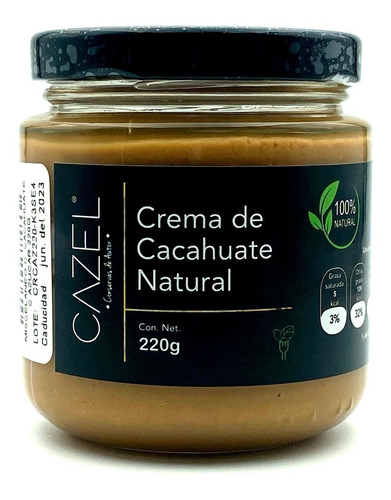 Imagen 1 de 1 de Crema De Cacahuate Sin Azúcar 100% Natural Cubeta 20kg