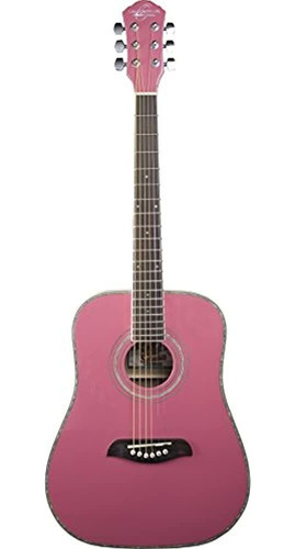 Oscar Schmidt Og1pau 34 Tamaño Guitarra Acustica Rosa