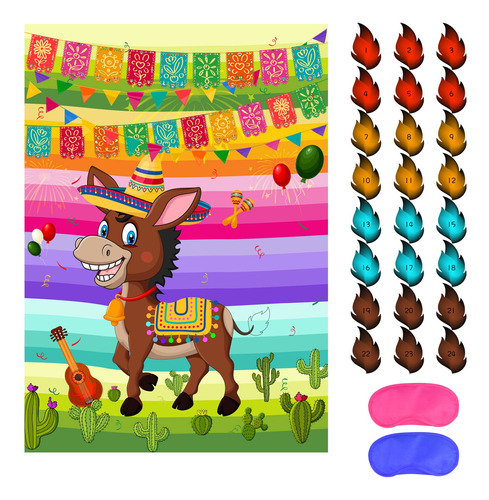 Astaron Pin The Tail On The Donkey Juego De Burro Mexicano P