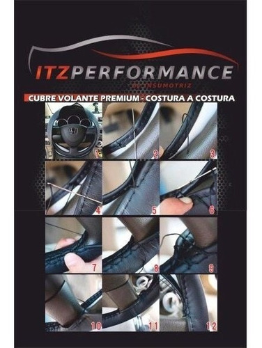 Cubre Volante Funda Cuero Auto Premium Costura Cocido Itz