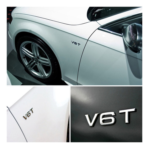 Emblema V6t For Audi A4 A5 A6 A7 Q3 Q5 Q7 S6 S7 S8 S4 S5