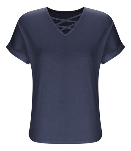 Top De Cuello Redondo Top De Manga Larga Con Cuello Redondo