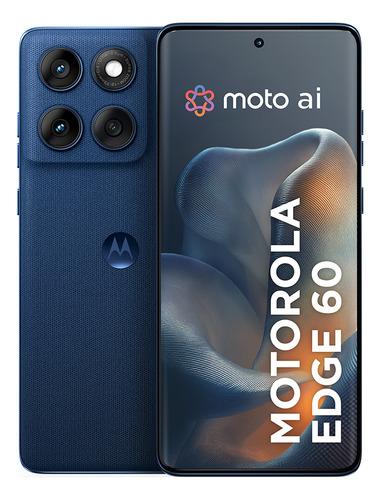 Smartphone Motorola Edge 60 5g, 512 GB, 24 GB (12 GB RAM+12 GB Ram Boost) Cámara militar ultrarresistente Sony Moto Ai de 50 MP, cámara militar ultrarresistente Ip68 + Ip69, azul marino