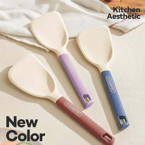 Espátula De Silicona Pequeña Para Cocinar, Turner Flexible B