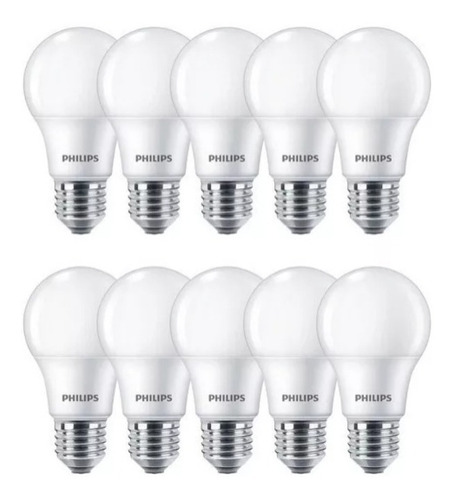 Pack 10 Lámparas Led Philips 7w E27 Garantía 1 Año! Lci 