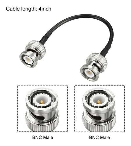 Cable Coaxial Rg58u 50 Ohm Bnc Macho A Bnc Macho 30cm