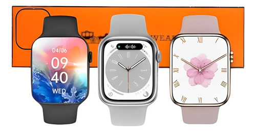 Smartwatch W59 Mini Pro 41mm Gps Nfc Caixa Preto Pulseira Preto Bisel Preto Desenho Da Pulseira Silicone Lisa