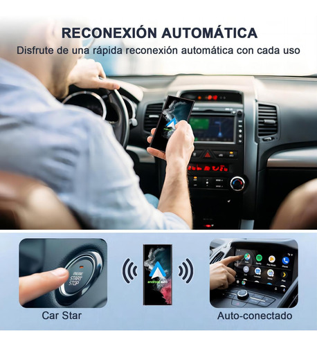 Adaptador Inalámbrico Carplay Para Android Auto Plug & Play