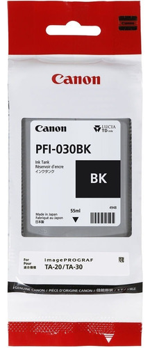 Tinta Canon Imageprograf Ta-20 Negra Pfi-030bk 55ml