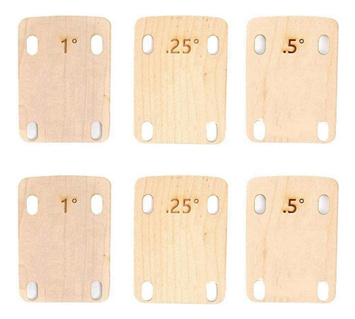 Cuñas Para Cuello De Guitarra, 6 Piezas, Placa De Mástil Par