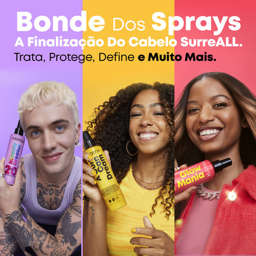 Matrix, Scrunch N'go, A Curl Can Dream, Modelador de Cachos em Spray, para cabelos texturizados, Ondulados e Cacheados, Anti-frizz, Modelador De Cachos, Day After, Protetor Térmico, Brilho, 250ml