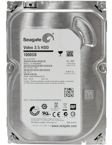 Hd Seagate Pipeline St1000vm002 1tb 5900rpm 64mb Sata Iii