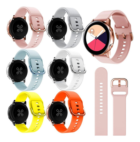 6 Correas De 20 Mm Para Samsung Galaxy Watch Active/active 2