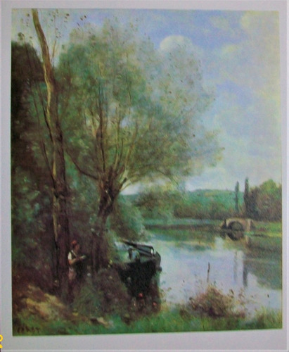 Corot Lámina La Liseuse  24 X 30 Publicada En Paris