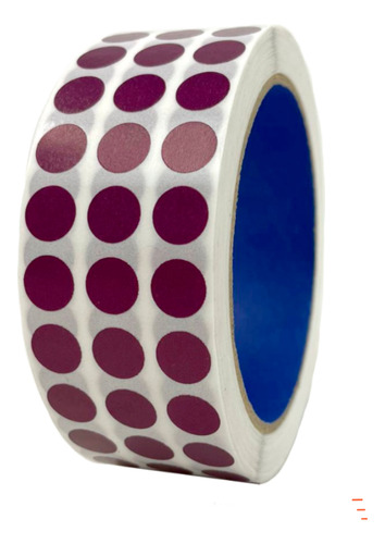 Etiqueta Bolinha Roxa 10mm - Cartela Com 1000 Etiquetas Cor Roxo