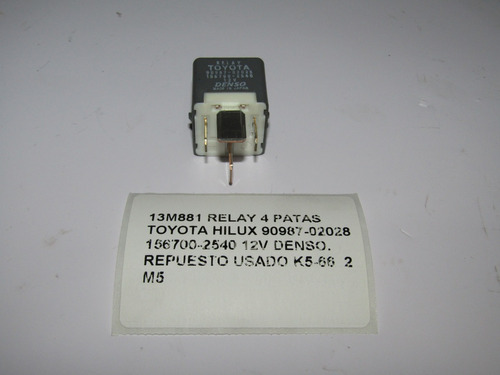 Relay 4 Patas Toyota Hilux 90987-02028 156700-2540 12v Denso