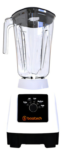 Licuadora Bosstech 550w Plástico 2l Perilla 3 Velocidades Color Blanco