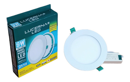 Lampara Led 9w Redonda Para Embutir Linea Clasica Lucerna