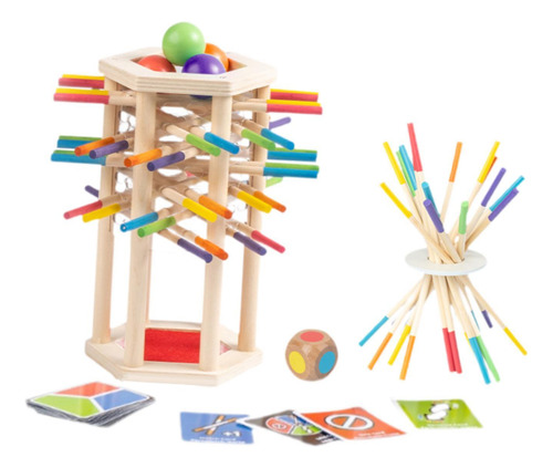 Juguete De Equilibrio De Palitos De Madera, Juego De Mesa M