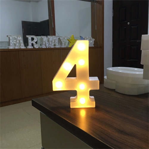 Luces Led Para Decoración De Fiesta, 26 Letras Y Números Del