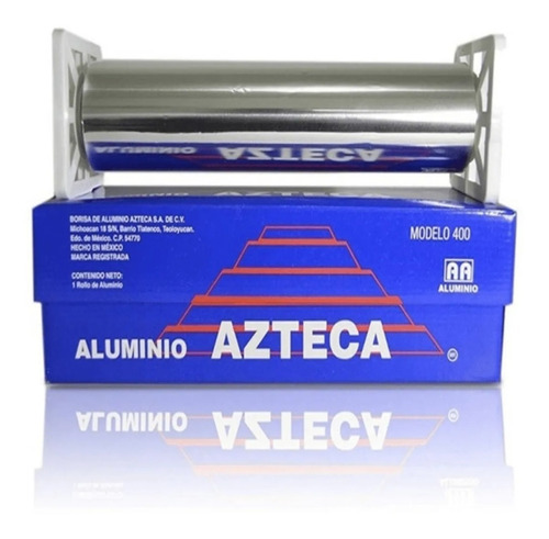 Caja Papel Aluminio Azteca Modelo 400 Con 6 Piezas