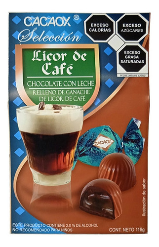 Chocolate Relleno Licor De Café Cacaox
