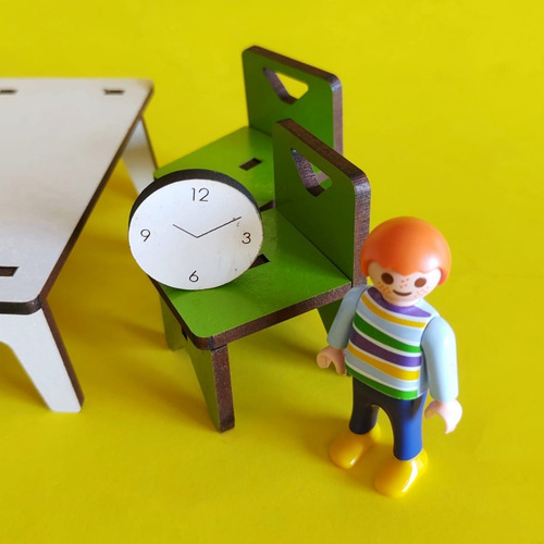 Imagen 3 de 10 de Muebles Casita Muñecas Infantil Cocina Comedor Dormitorio